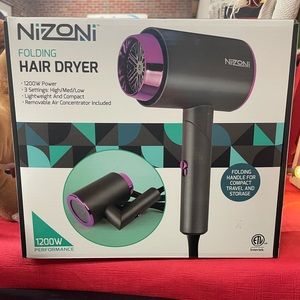 Nozoni Folding Hair Dryer NIB